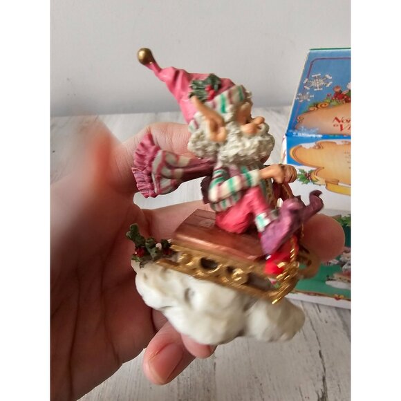 Enesco Sammy elf North Pole sled village zimnicki figurine Xmas vintage - Picture 6 of 9